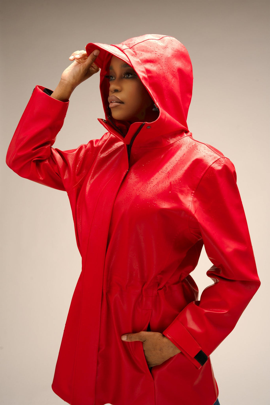 Rain Jacket, Waterproof, Satin - Lined Hood - The Village Retail