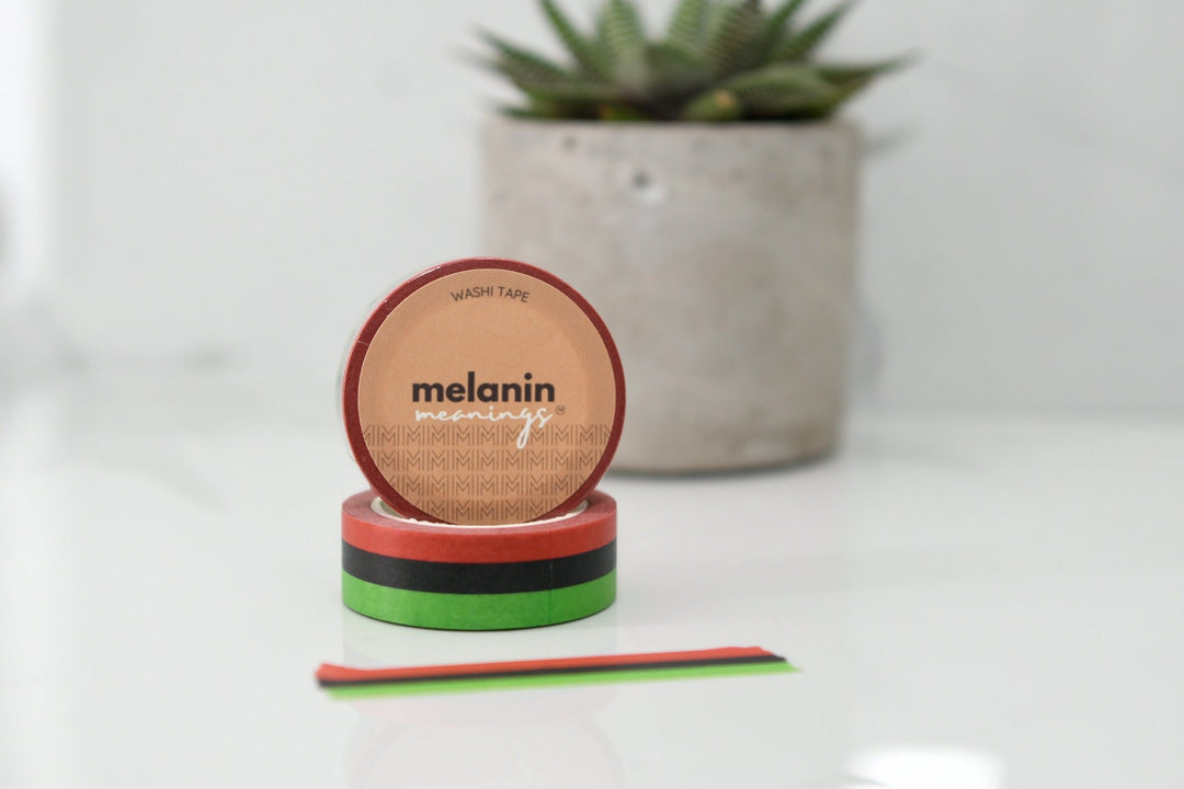 Red, Black and Green Flag Washi Tape - The Village Retail