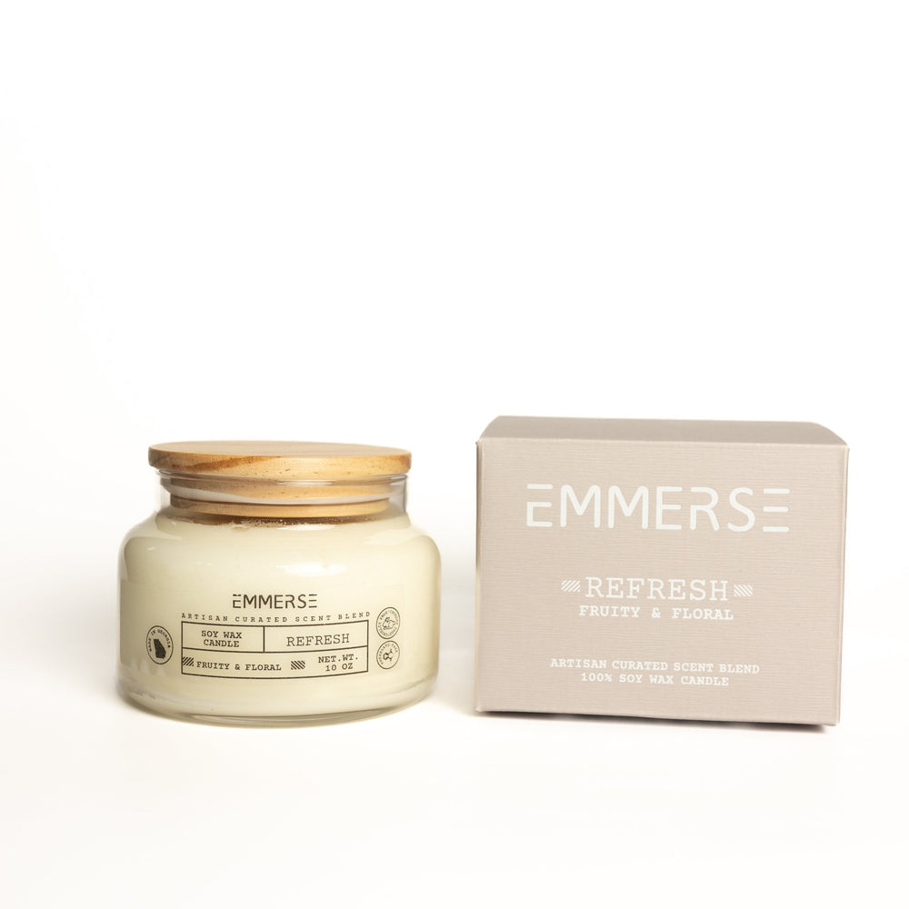 Refresh: Fruity and Floral Soy Wax Candle - The Village Retail