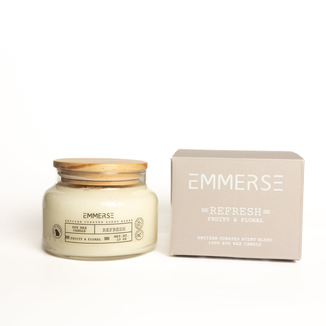 Refresh: Fruity and Floral Soy Wax Candle - The Village Retail