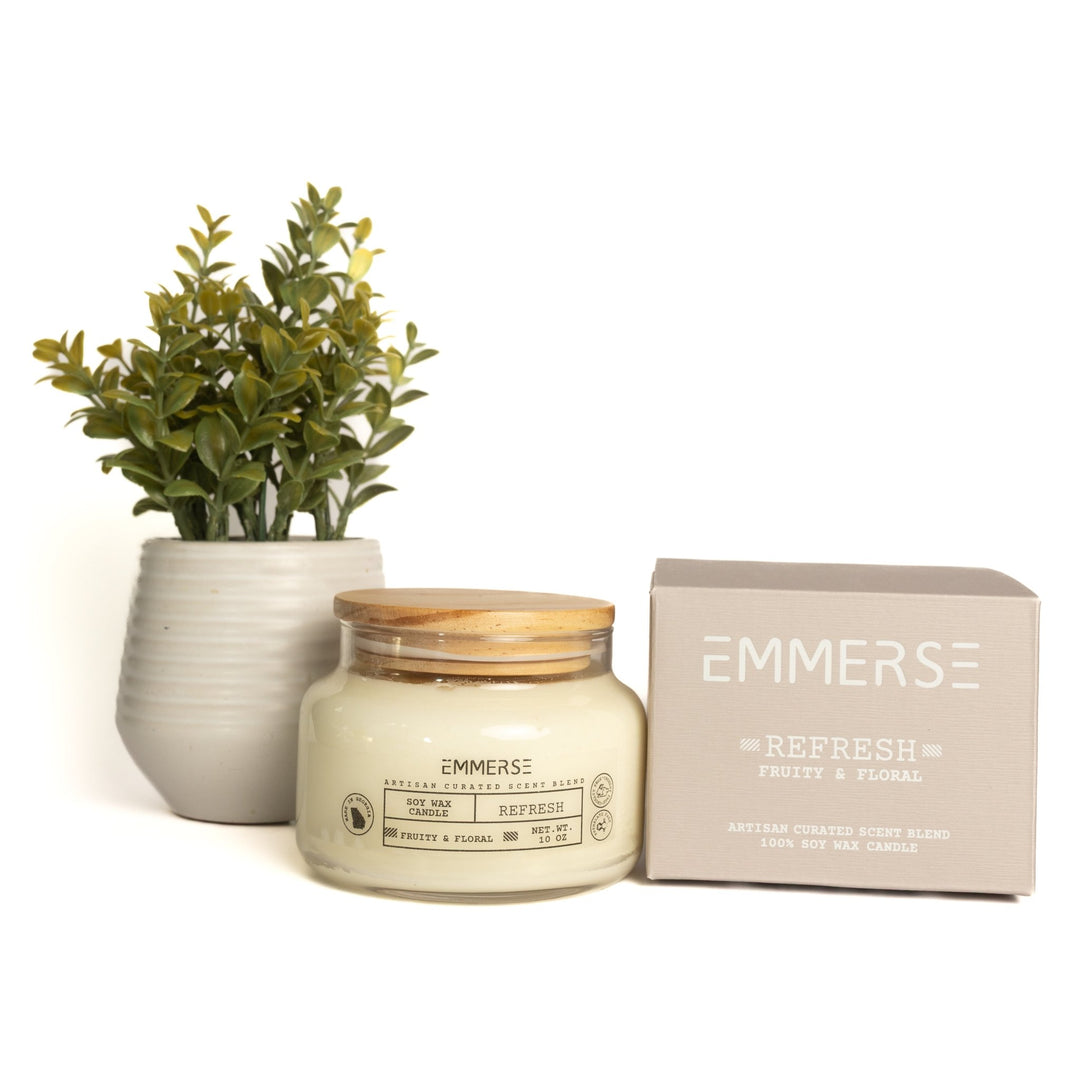 Refresh: Fruity and Floral Soy Wax Candle - The Village Retail