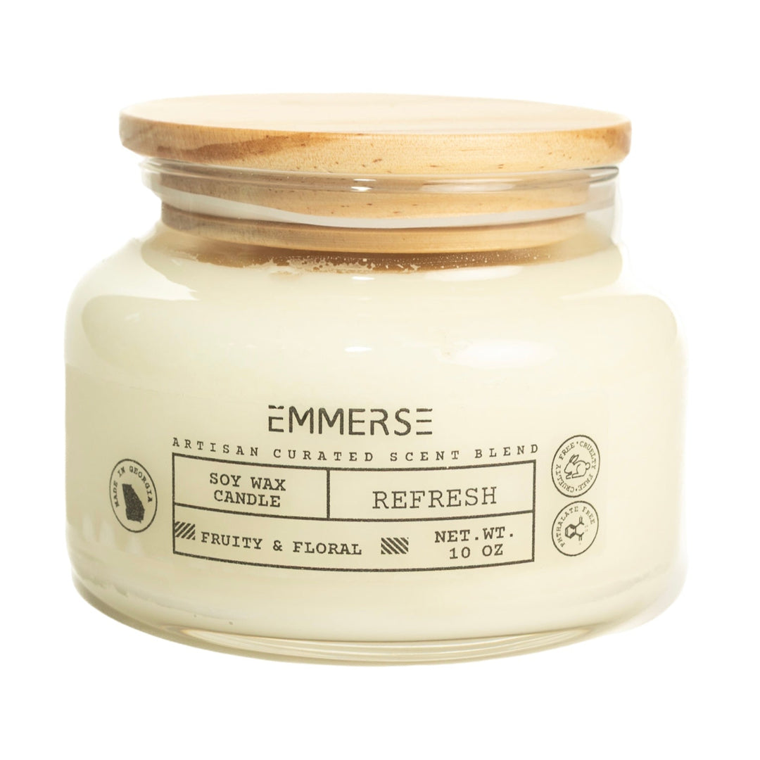 Refresh: Fruity and Floral Soy Wax Candle - The Village Retail