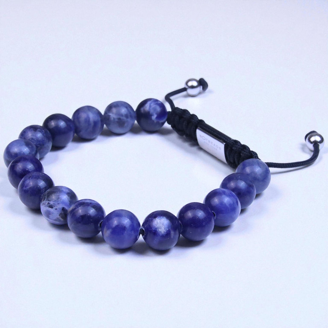 Saion 10mm Blue Sodalite Natural Adjustable Beaded Bracelet - The Village Retail