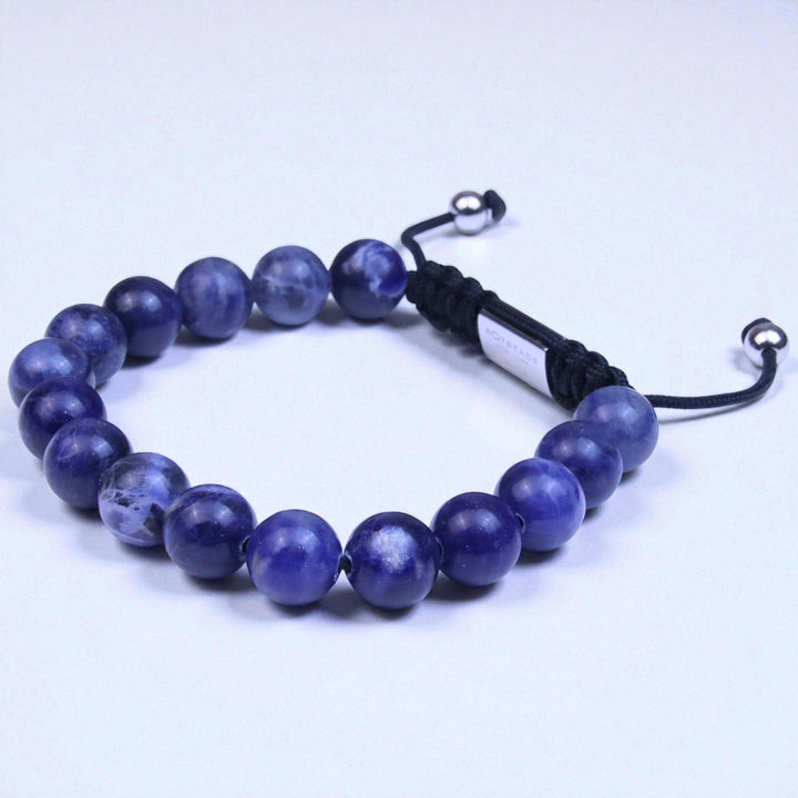 Saion 10mm Blue Sodalite Natural Adjustable Beaded Bracelet - The Village Retail