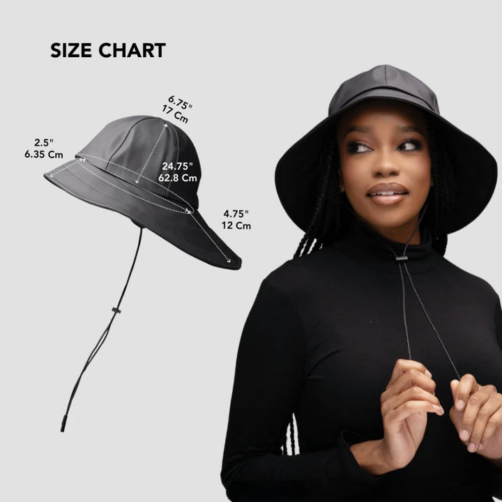 Satin - Lined, Waterproof Sou'wester Rain Hat - The Village Retail