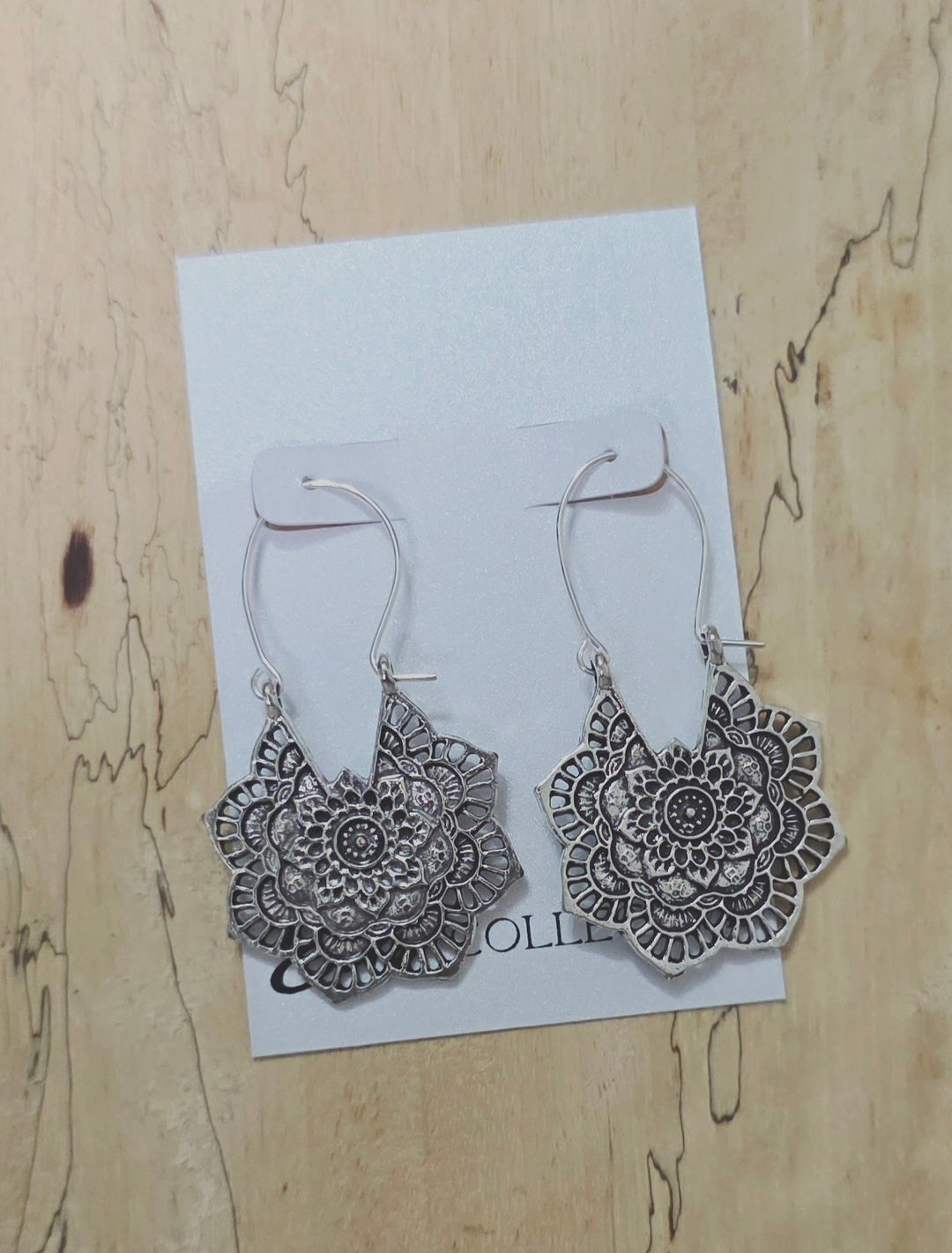 Silver Floral Earrings - The Village Retail