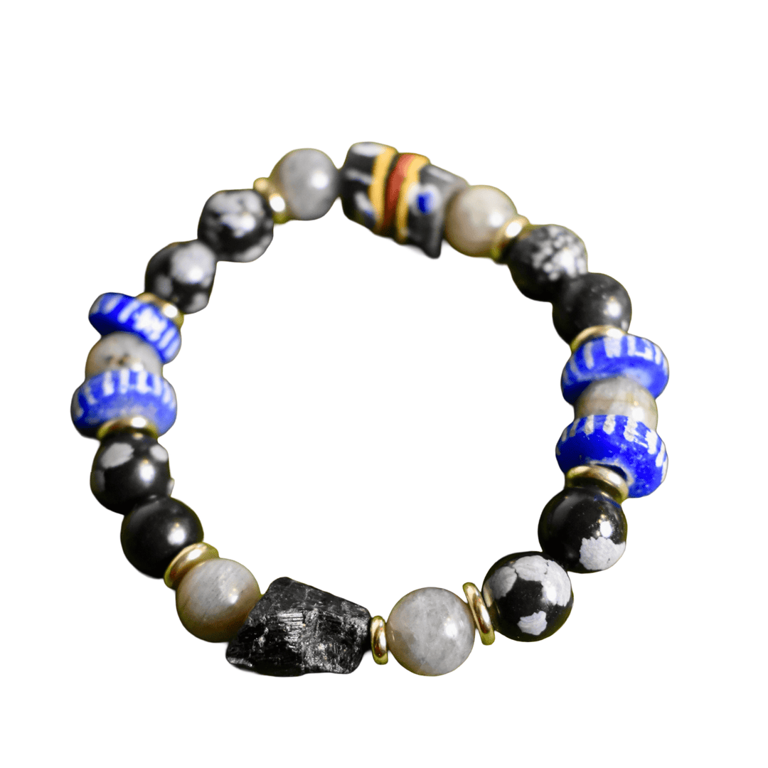 Snowflake Obsidian Bracelet of Grounded Protection - The Village Retail