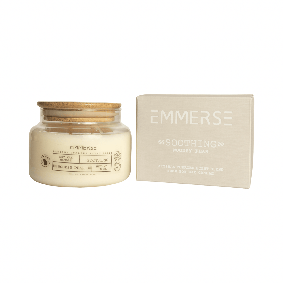 Soothing: Woodsy Pear Soy Wax Candle - The Village Retail