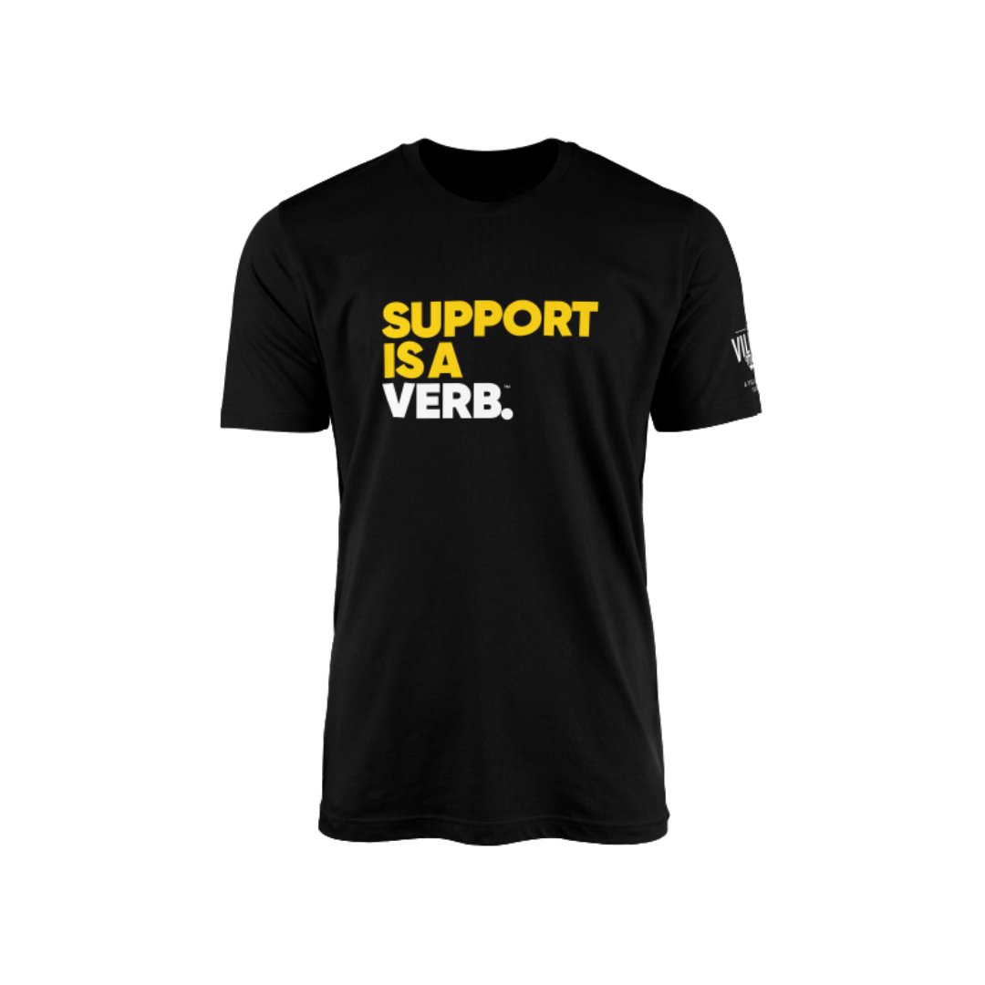 Support is a Verb Tee (Puff Print) - The Village Retail