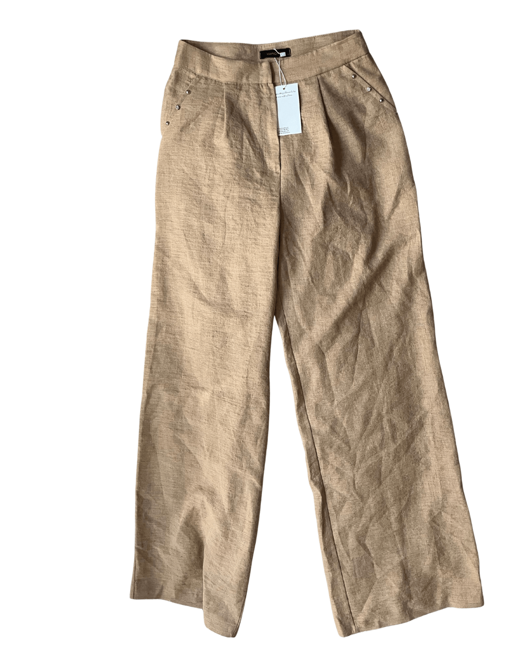 Tan Wide Legged Trouser - The Village Retail