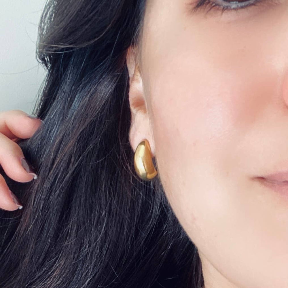 Teardrop Earrings Gold Plated lightweight - The Village Retail