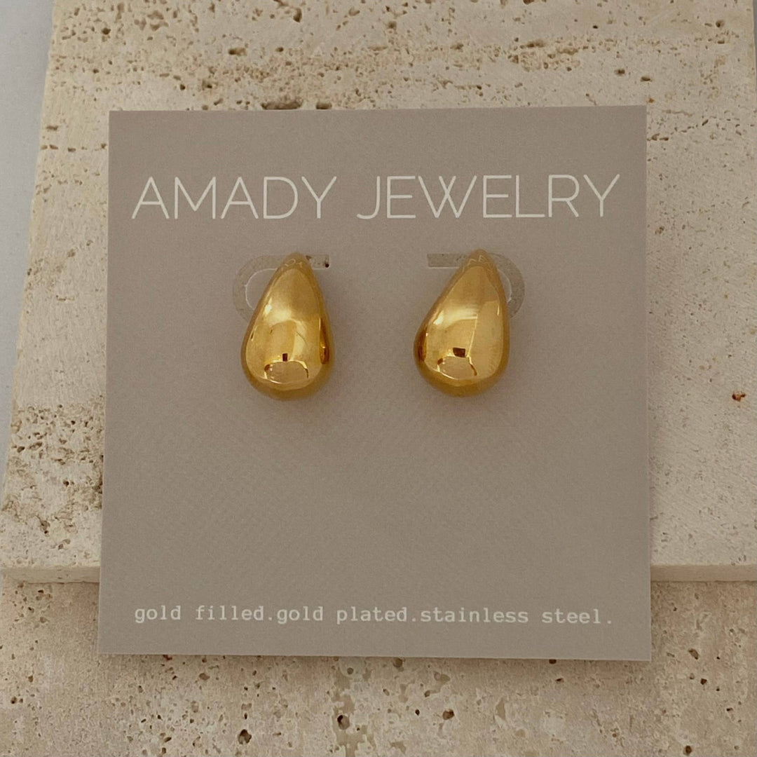 Teardrop Earrings Gold Plated lightweight - The Village Retail