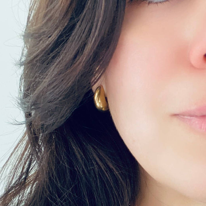Teardrop Earrings Gold Plated lightweight - The Village Retail