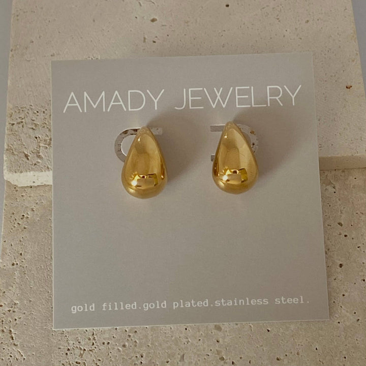 Teardrop Earrings Gold Plated lightweight - The Village Retail