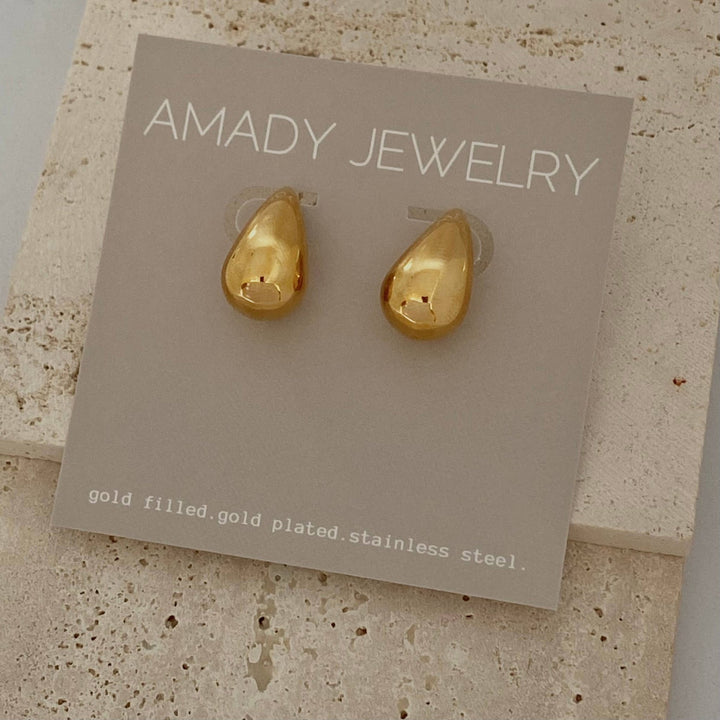 Teardrop Earrings Gold Plated lightweight - The Village Retail