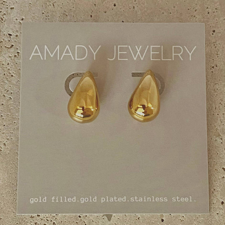 Teardrop Earrings Gold Plated lightweight - The Village Retail