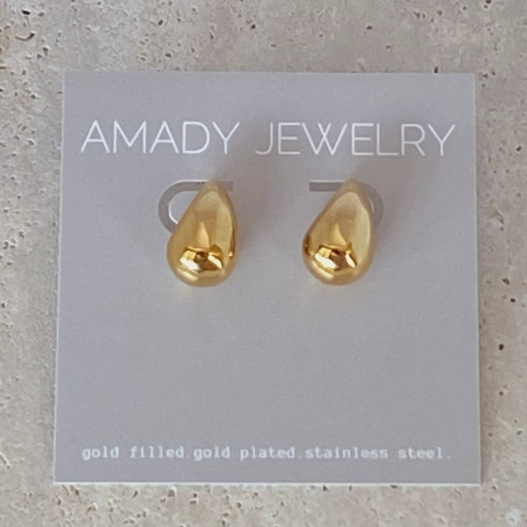 Teardrop Earrings Gold Plated lightweight - The Village Retail