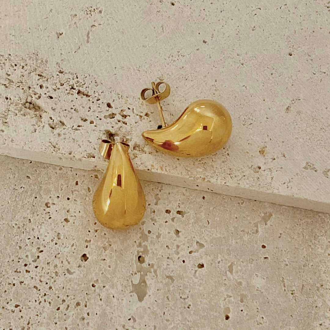Teardrop Earrings Gold Plated lightweight - The Village Retail