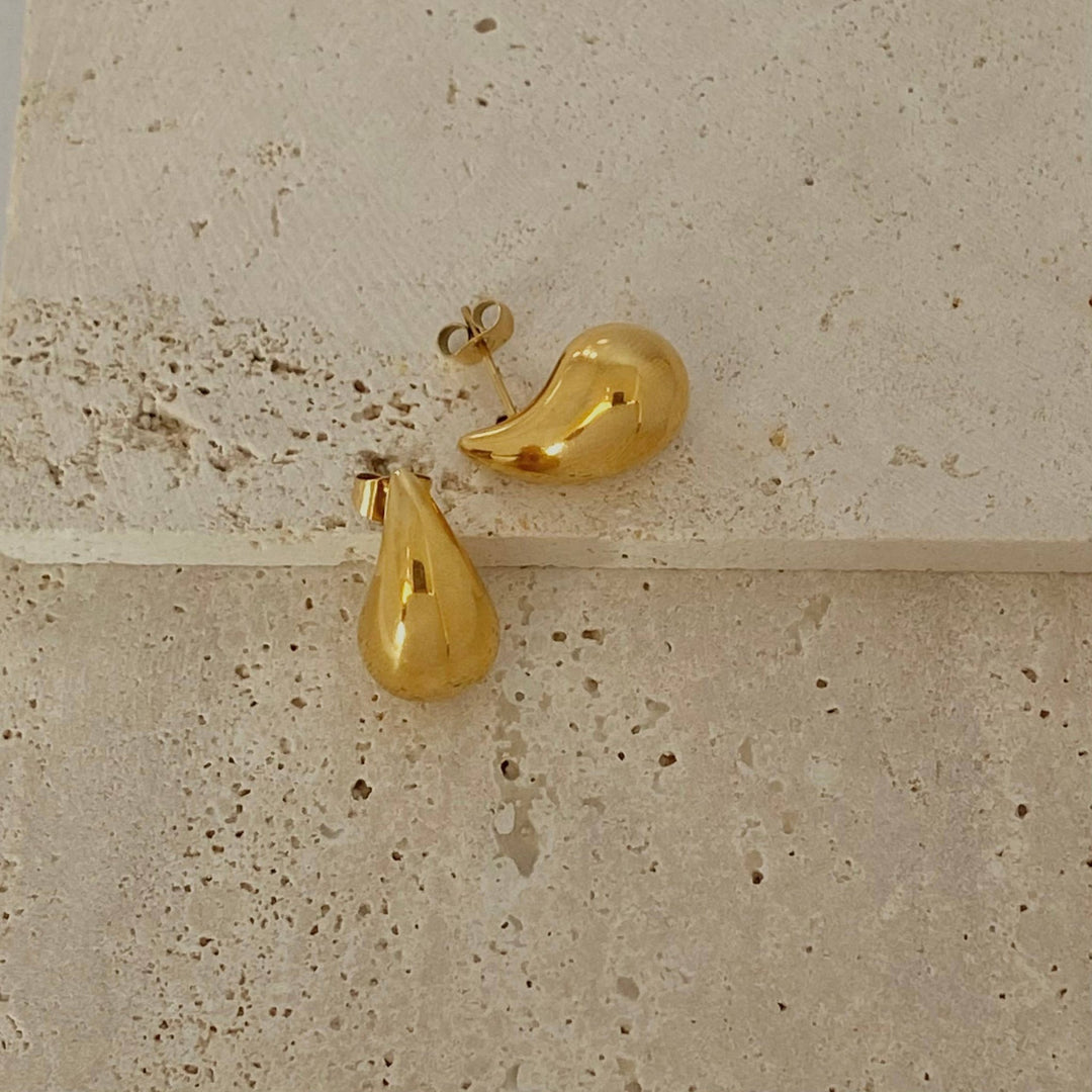 Teardrop Earrings Gold Plated lightweight - The Village Retail