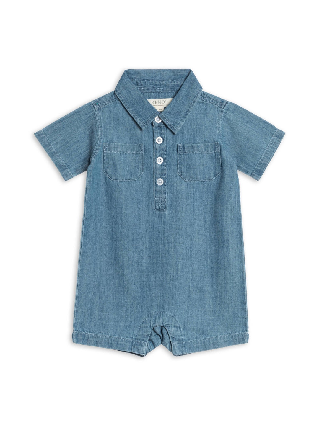 Ted Chambray Collared Romper - The Village Retail