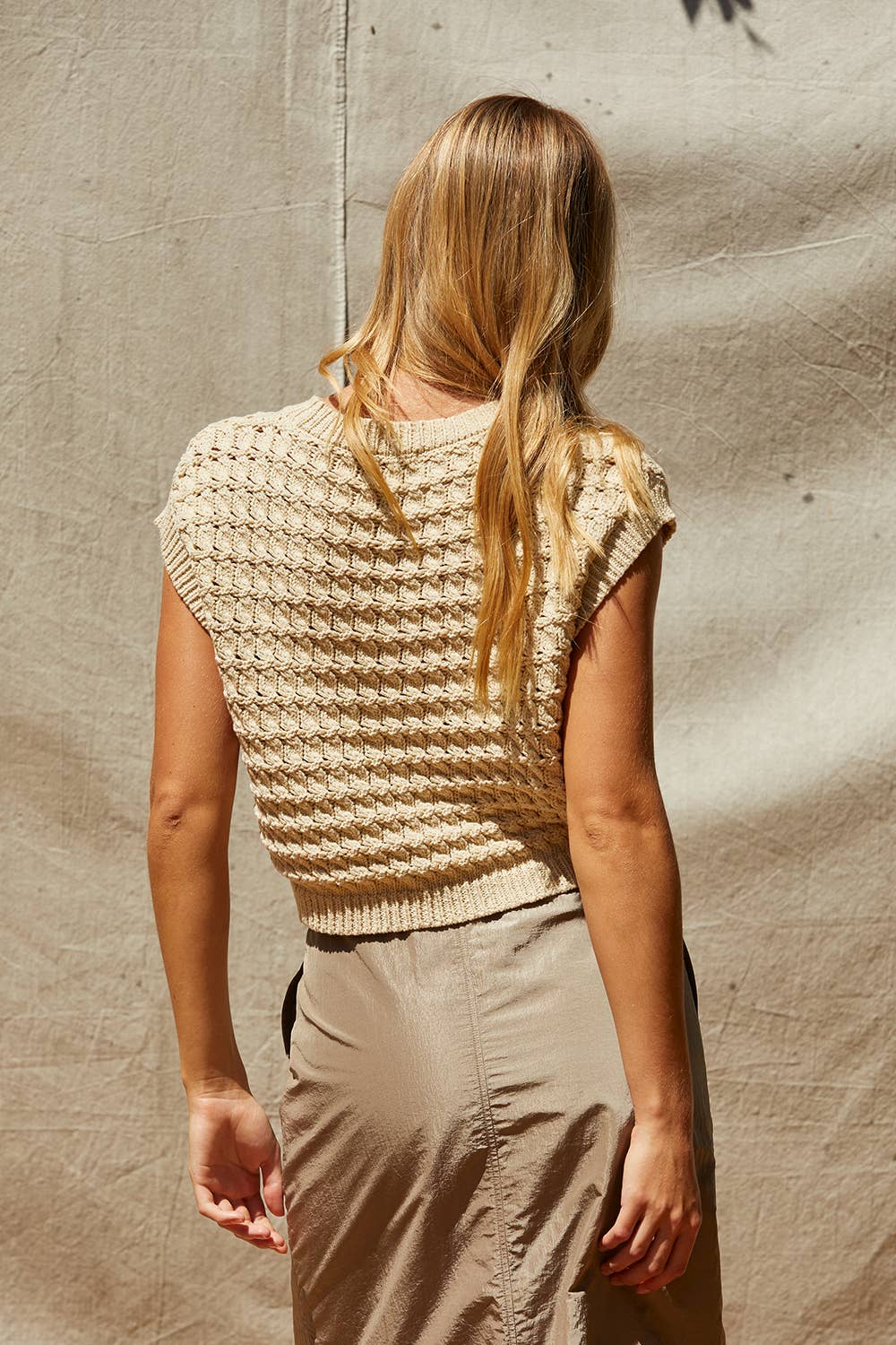Textured Sweater Knit Crop Top - The Village Retail