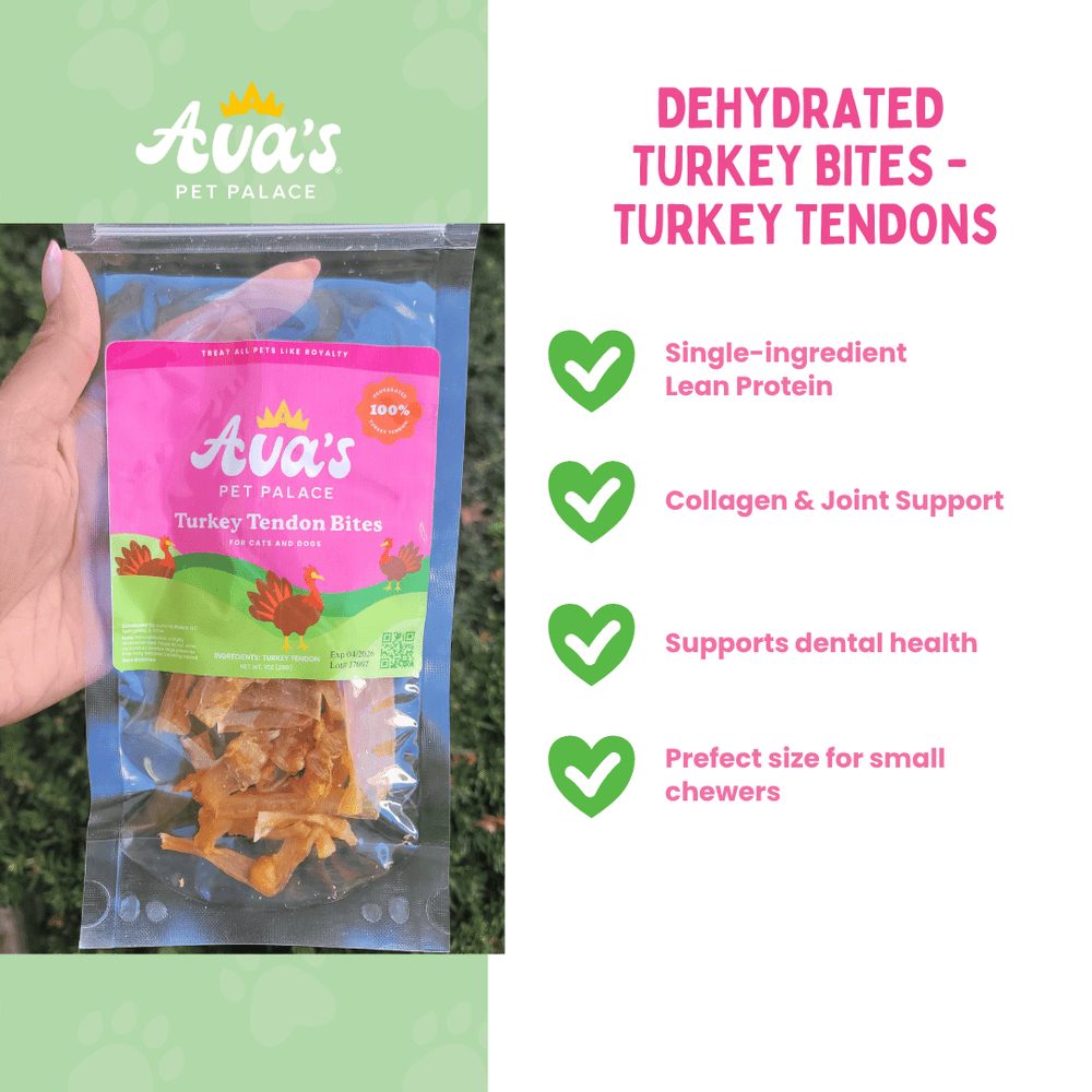 Turkey Tendon Jerky Dog Treats - Turkey Bites - The Village Retail