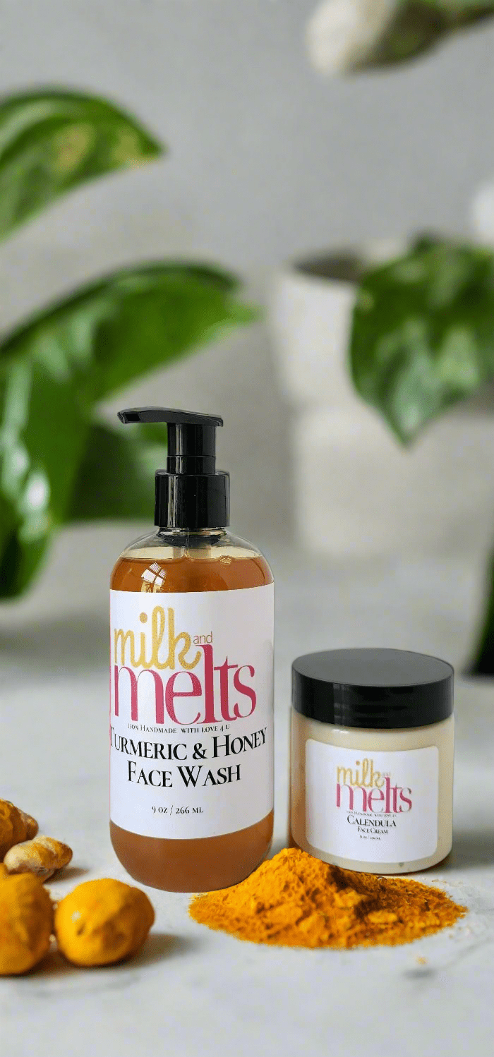 Turmeric Honey Face Wash&nbsp;&amp; Calendula Face Cream Duo - The Village Retail