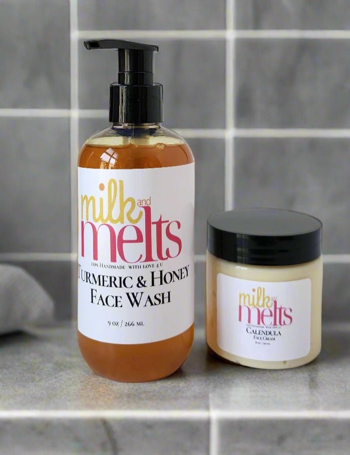 Turmeric Honey Face Wash&nbsp;&amp; Calendula Face Cream Duo - The Village Retail