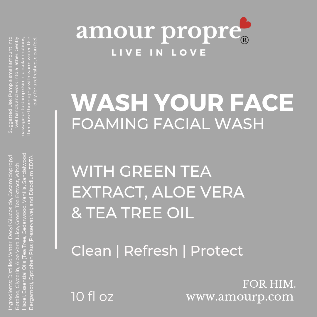 Wash Your Face - Gentle Foaming Facial Wash with Green Tea Extract for Him - The Village Retail