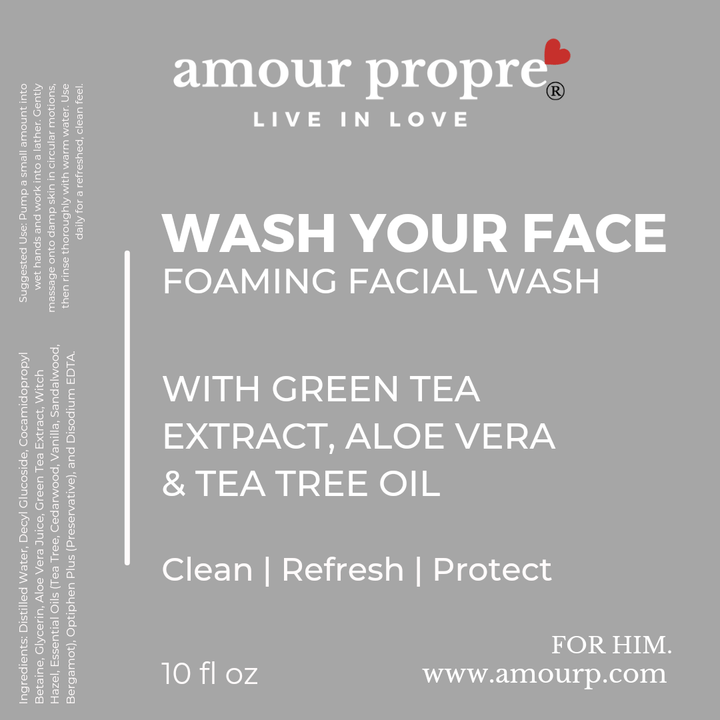 Wash Your Face - Gentle Foaming Facial Wash with Green Tea Extract for Him - The Village Retail