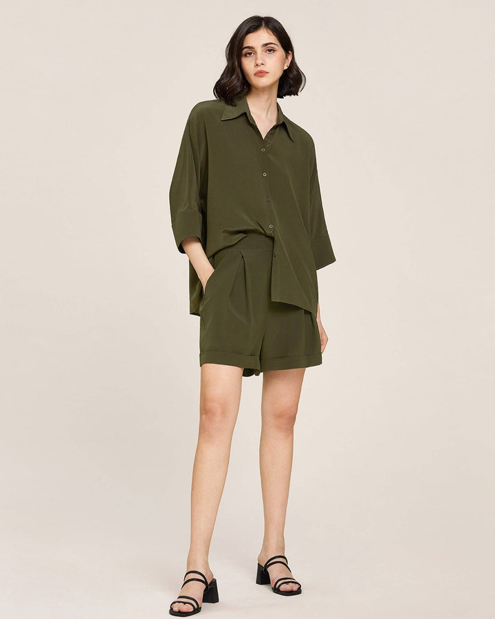 Weekend Oversize Silk Co - ord Set - The Village Retail