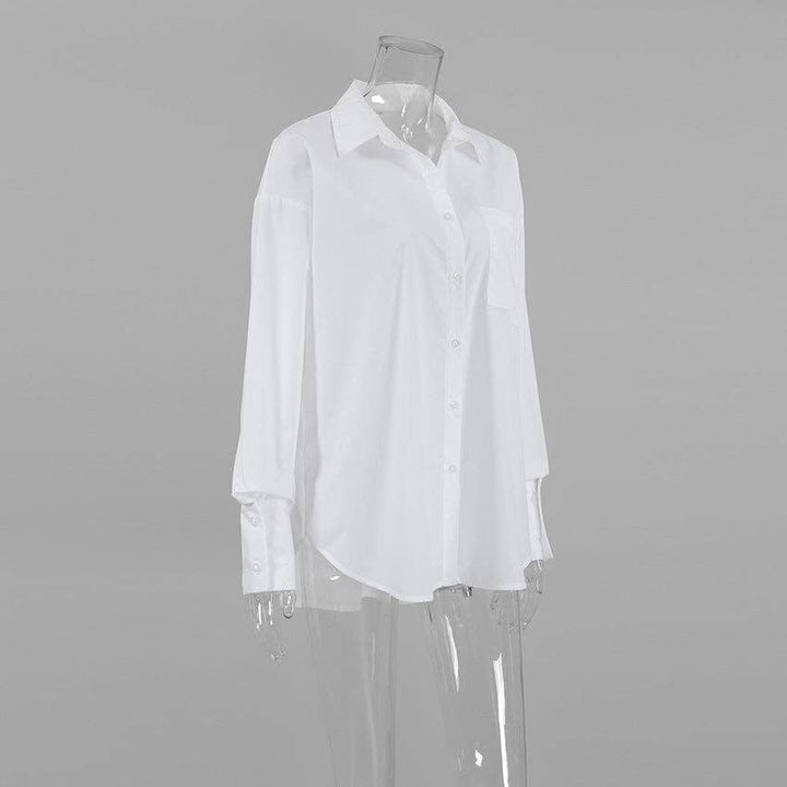 White Lapel Collar Button Down Fit Daily - The Village Retail