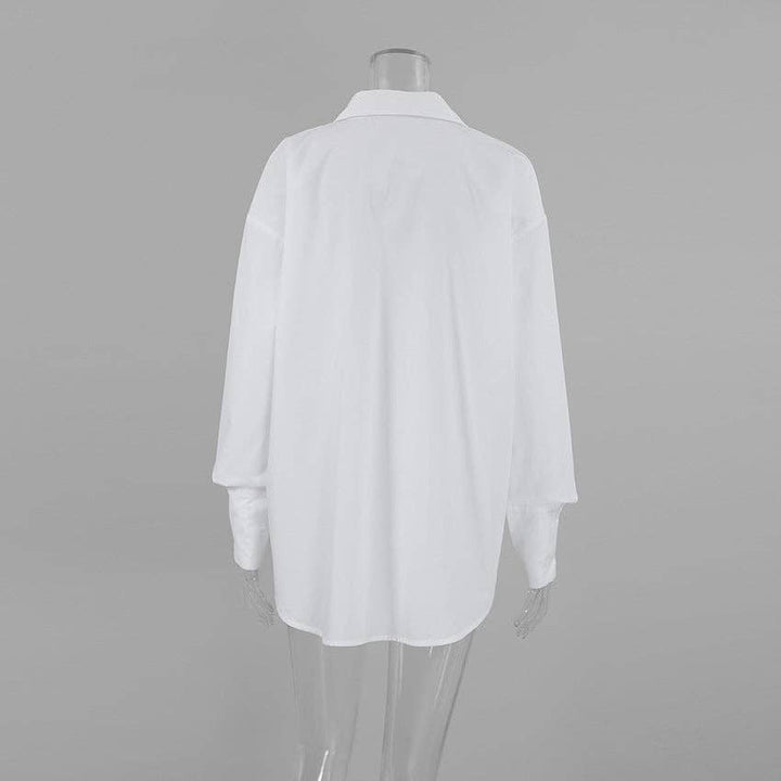 White Lapel Collar Button Down Fit Daily - The Village Retail