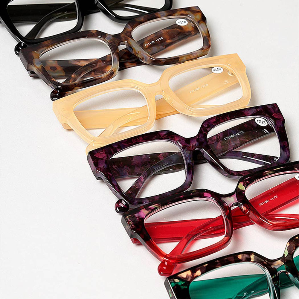 Women's Bold Square Frame Reading Glasses - The Village Retail
