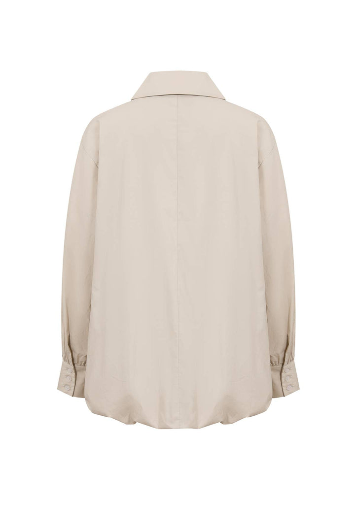 Woven Bubble High Low Shirt - The Village Retail