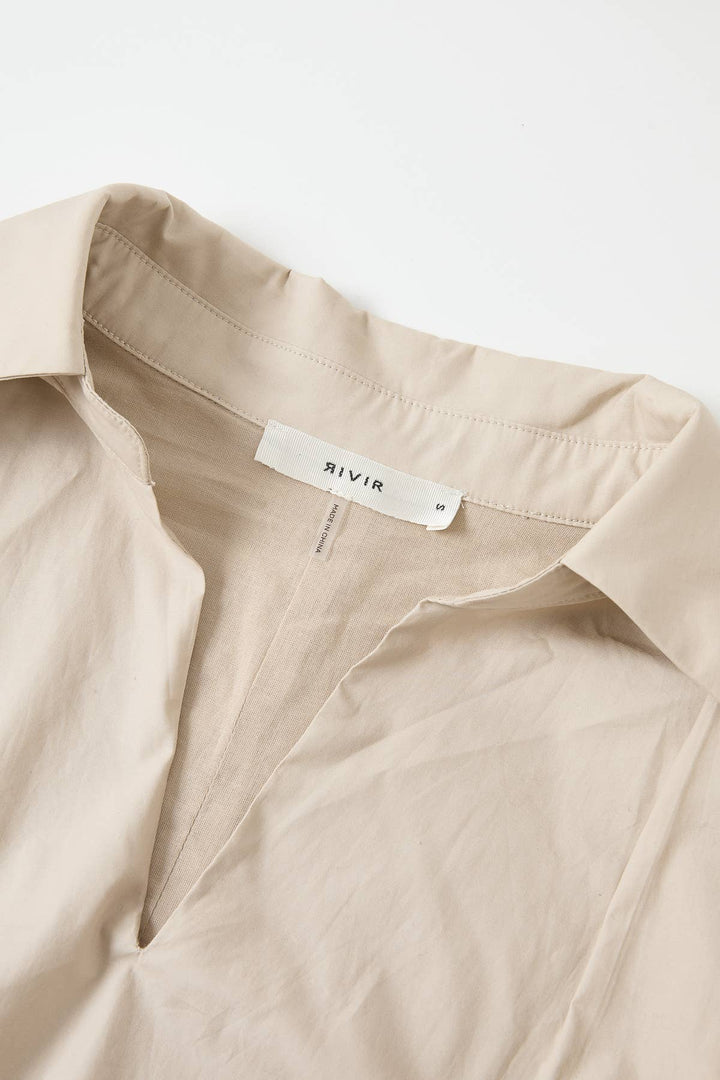 Woven Bubble High Low Shirt - The Village Retail