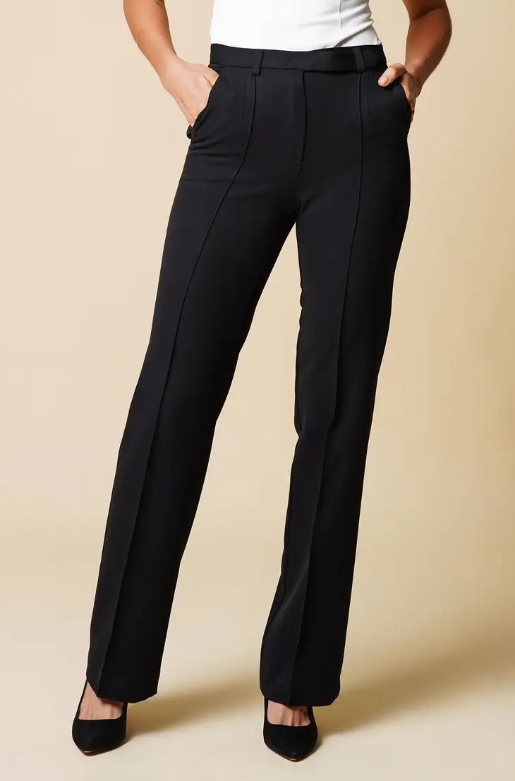 Black High-Rise Wide-leg Trousers - The Village Retail