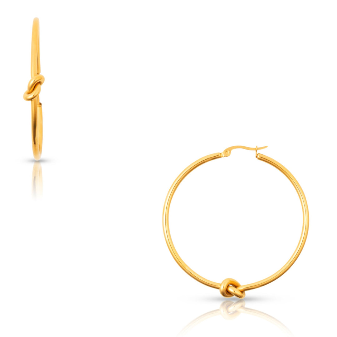 Kai Knotted Hoop Earring: Gold - The Village Retail