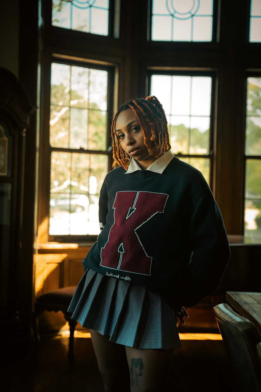 Kultured Misfits Varsity Knit Sweater - The Village Retail