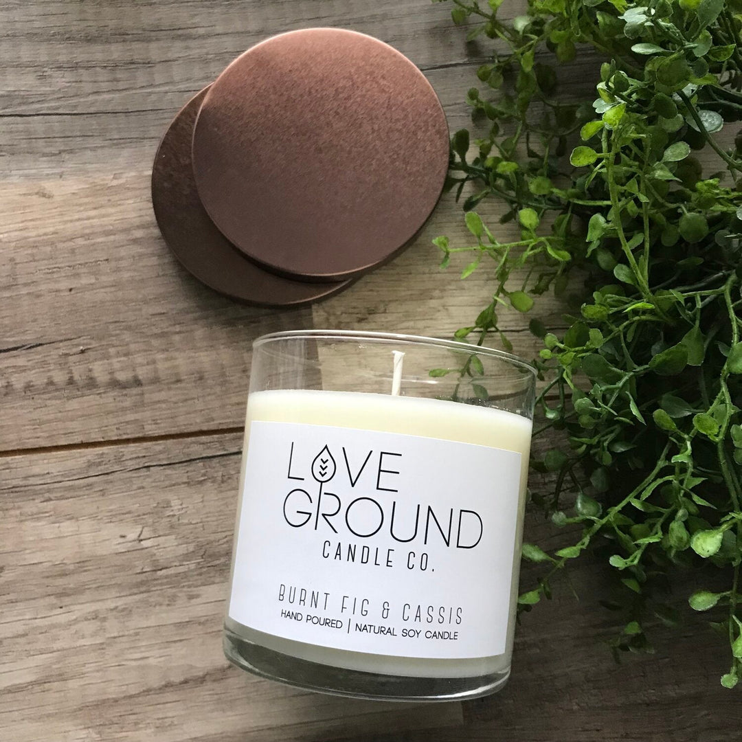 Natural Soy Candle - Burnt Fig & Cassis - The Village Retail