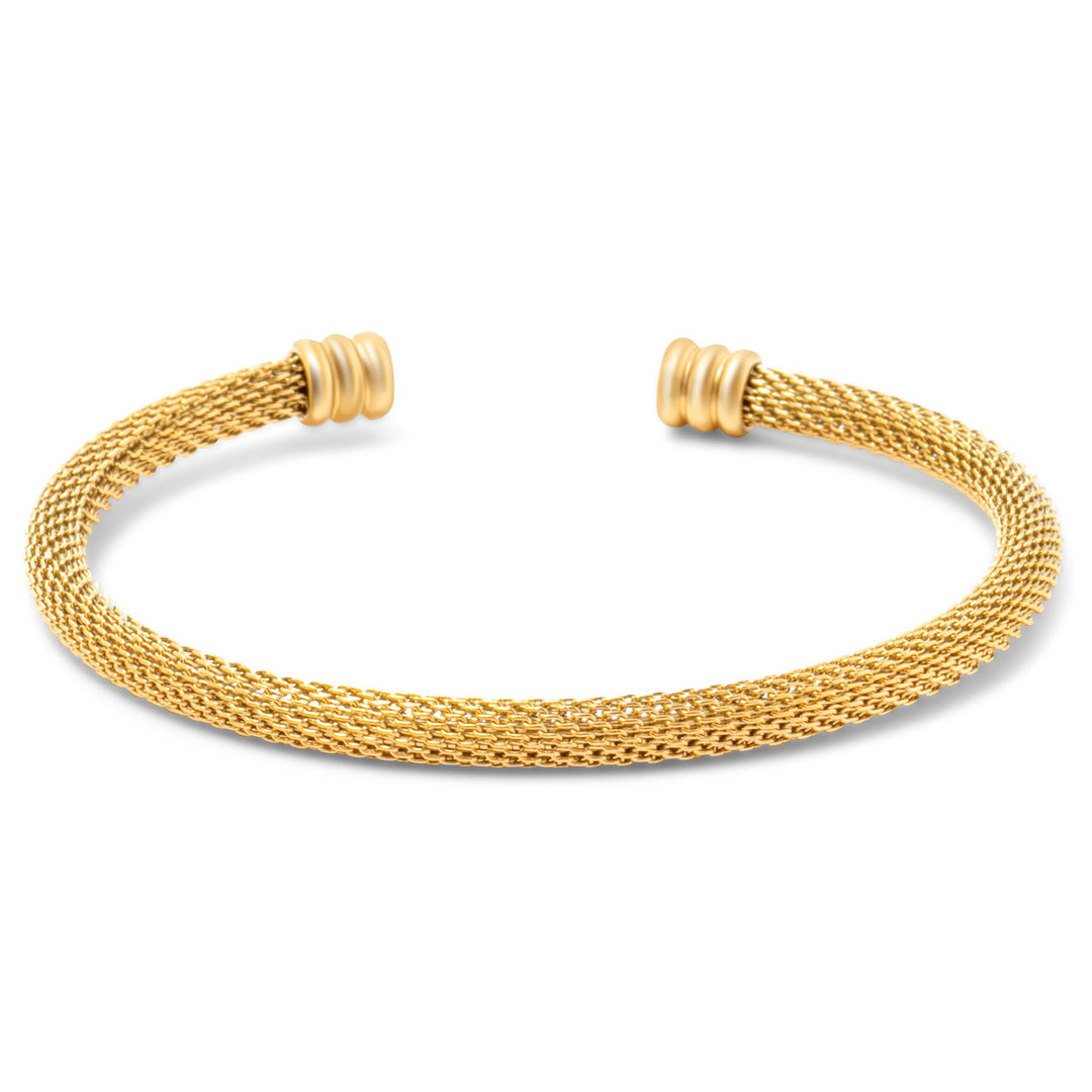 Sinclair Mesh Cuff Bracelet: Gold - The Village Retail