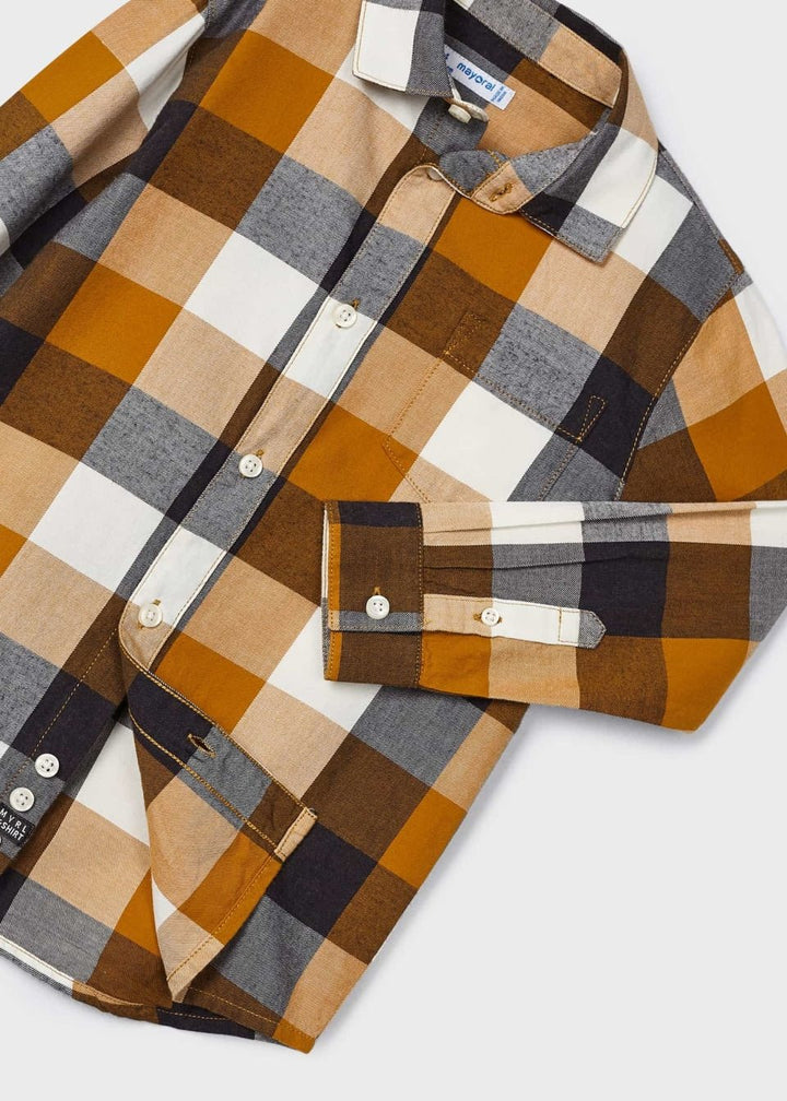 Stylish Boys' Hooded Jacquard Zip Sweater Set | Plaid Shirt & Skinny Twill Pants - The Village Retail