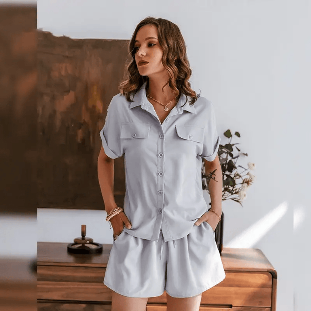 Summer Fashion Simple Suit Solid Color - The Village Retail