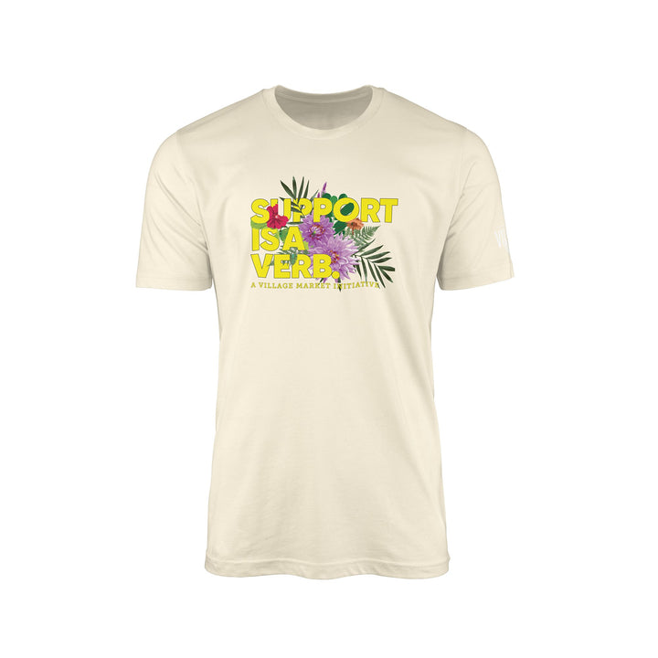 Support Is A Verb Floral T-Shirt *Spring Edition* - The Village Retail
