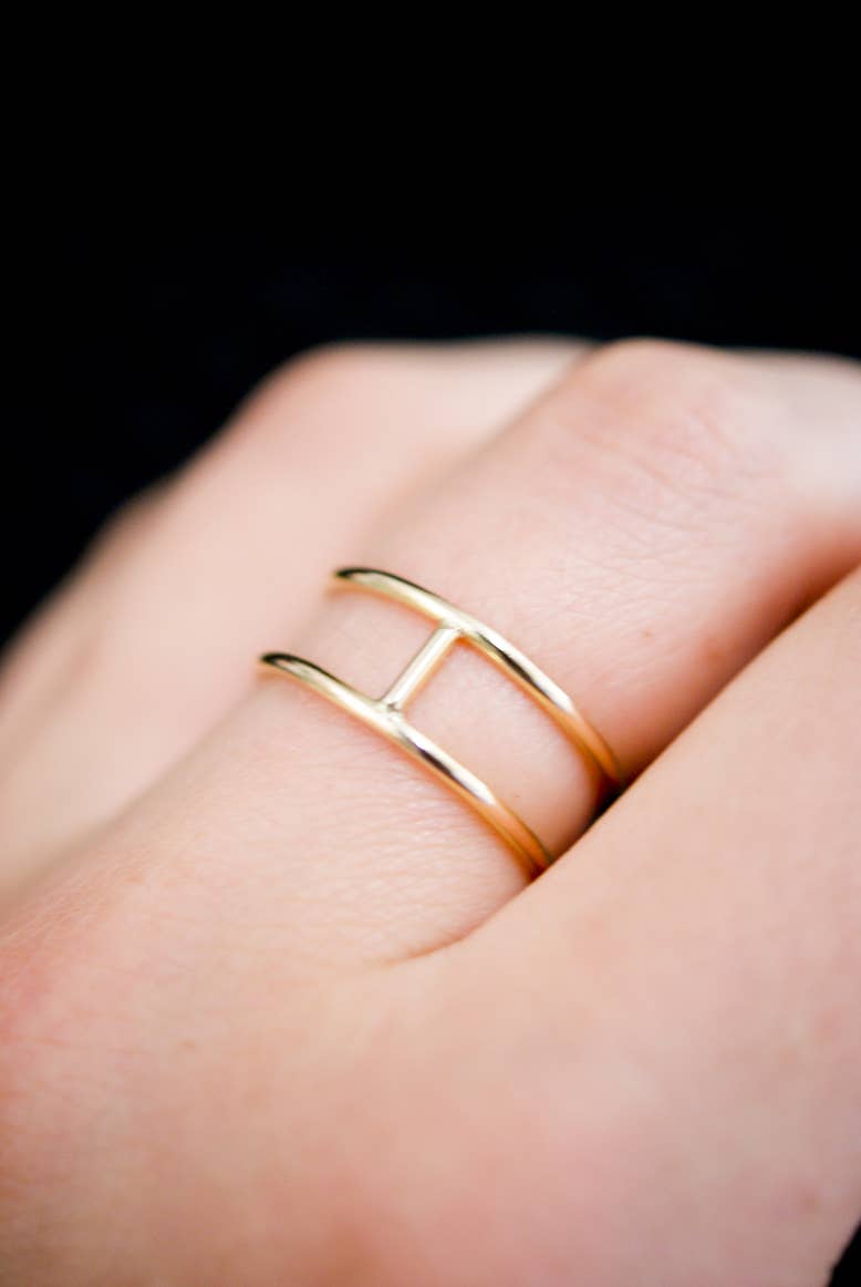 Thick Cage Ring, 14K Gold Fill - The Village Retail