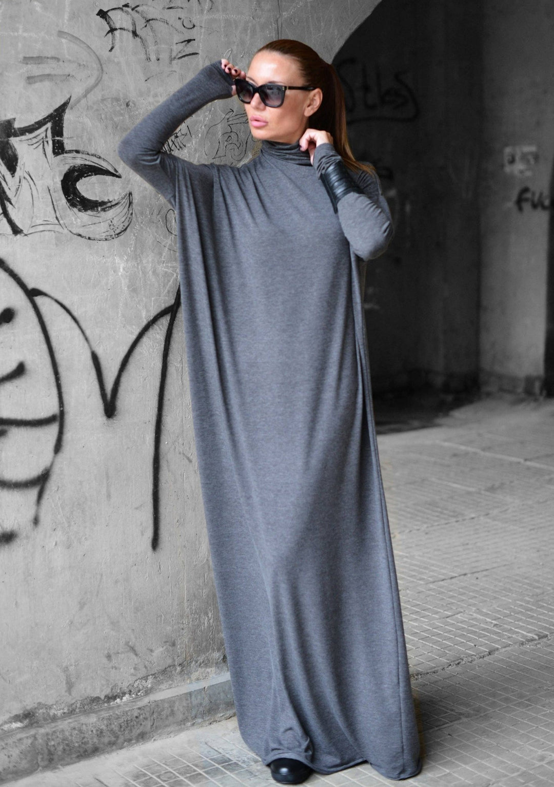 VALENSIA Turtleneck Long Dress - The Village Retail